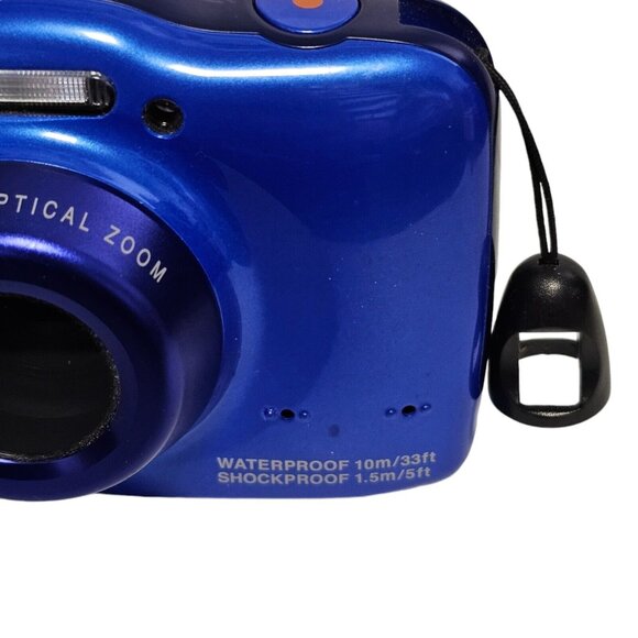 Nikon COOLPIX S32 13.2MP Digital Camera Blue Waterproof Box Battery Charger Card - Picture 10 of 16